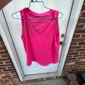 pink tie knot tank top